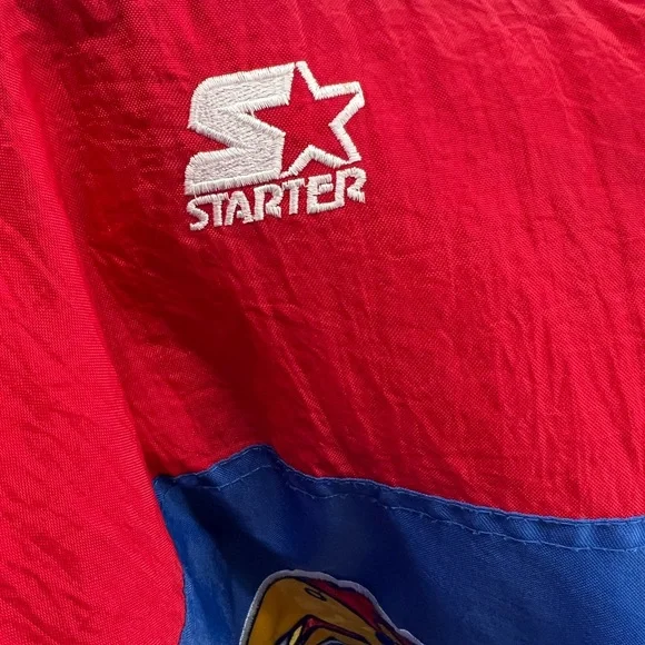 KU University of Kansas VTG Starter jacket coat pullover puffer sports outdoor - Picture 15 of 15